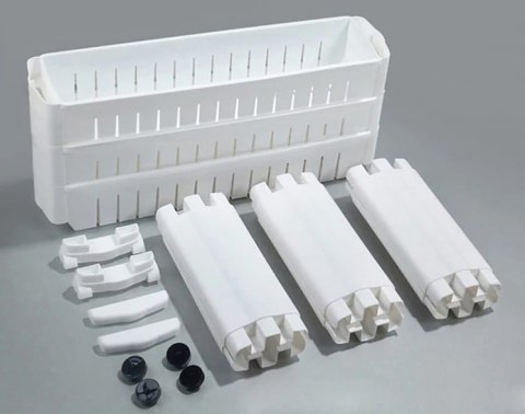 Szafka na kółkach mobilna biała do pralki