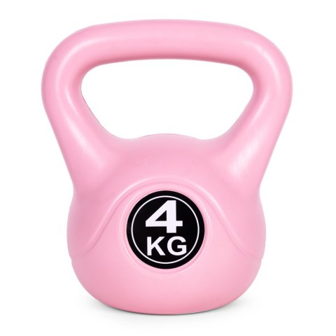 Kettlebell kettle 4 kg do ćwiczeń hantla kula odważnik obciążenie ciężar fitness różowy ModernHome