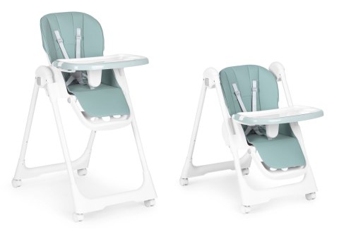 Krzesełko fotelik do karmienia regulacja wysokości ekoskóra pasy podwójna tacka ECOTOYS