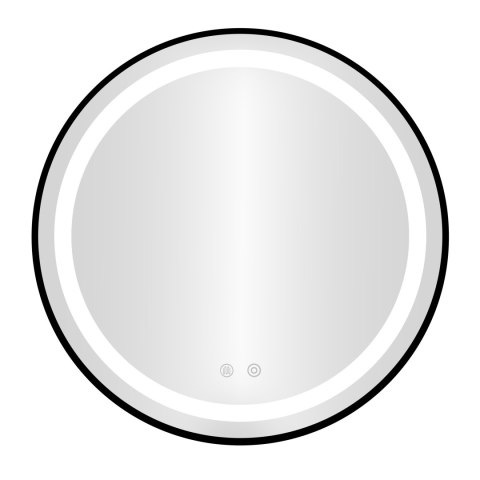 Lustro łazienkowe LED okrągłe ścienne 60 cm 3 barwy włącznik dotykowy regulacja jasności ModernHome