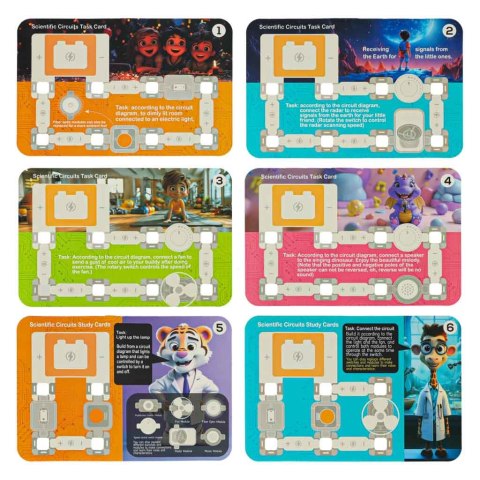 Mały elektryk elektronik zestaw edukacyjny 12 kart 58 elementów