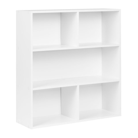 Nowoczesny regał stojący do salonu i sypialni 3 poziomy biały ModernHome