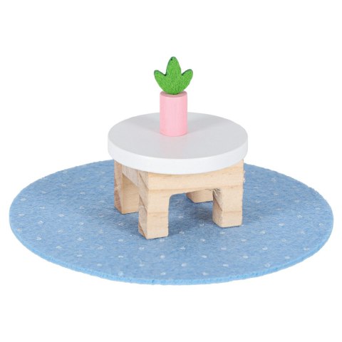 Domek w walizce hotel spa dla zwierząt drewniane mebelki figurki