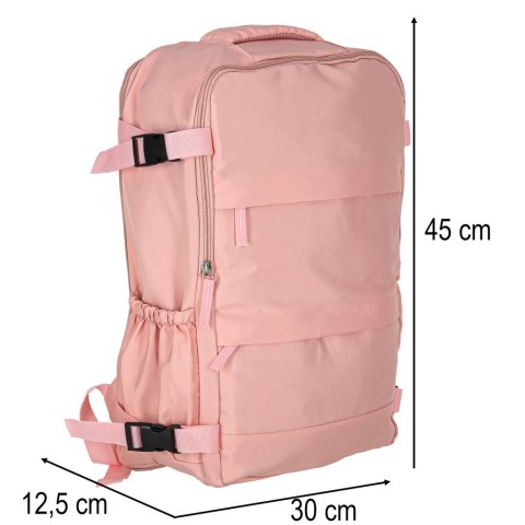 Plecak podróżny turystyczny bagaż różowy 45x30 cm
