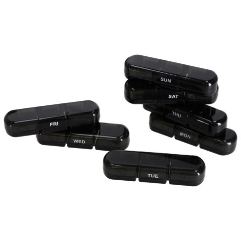 Pojemnik organizer na tabletki leki czarny