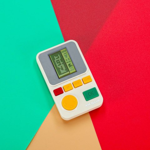 Gra zręcznościowa elektroniczna konsola retro gierka przenośna kieszonkowa biała