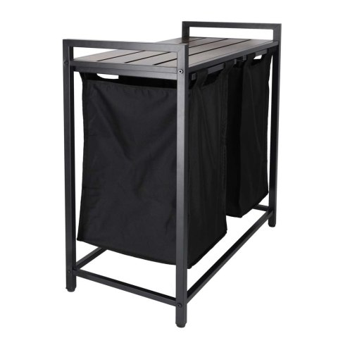 Kosz na pranie bieliznę 2 komory z półką blatem pojemnik loft 92l