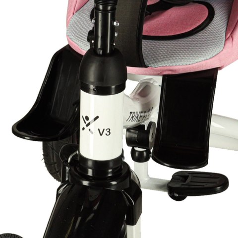 Rowerek trójkołowy Trike Fix V3 rower spacerówka 3w1 obracany 360 wolne koło różowy
