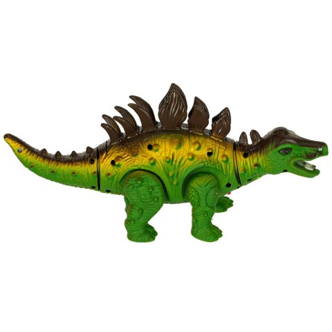 Dinozaur Stegozaur zabawka interaktywna na baterie chodzi świeci ryczy