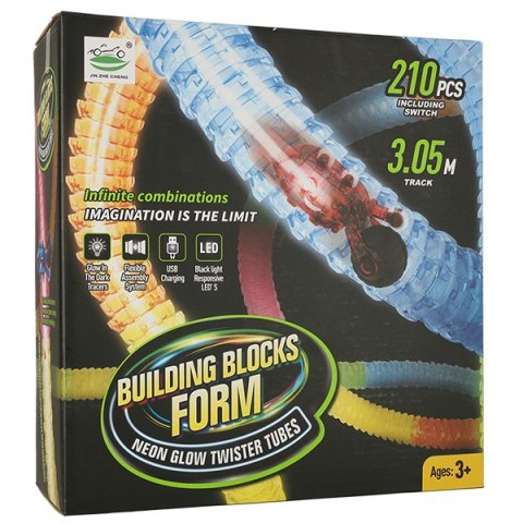 Tor wyścigowy samochodowy elastyczny rurkowy USB LED 210 elementów