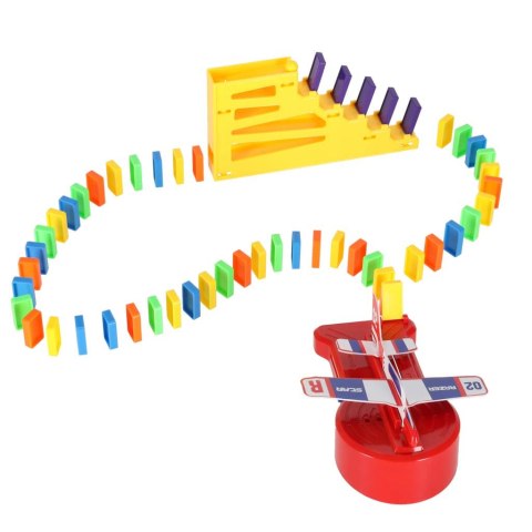 Domino klocki tor z wyrzutnią samolotów rakiet