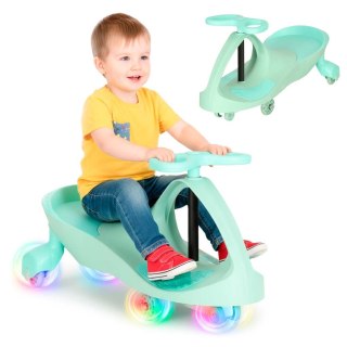 Jeździk grawitacyjny LED Swing Fix S3 świecące koła miętowy