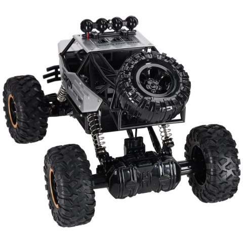 Samochód zdalnie sterowany na pilota RC Rock Crawler 1:12 4WD METAL srebrny