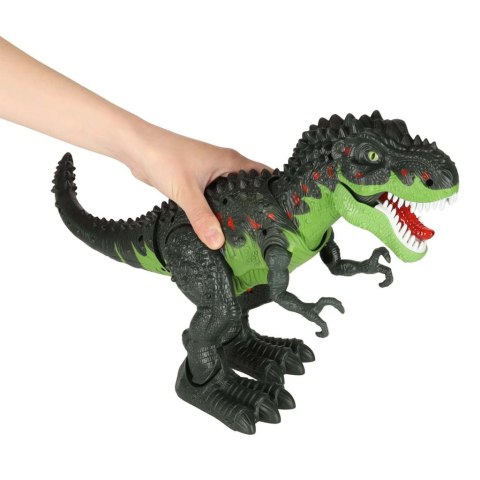 Dinozaur T-REX elektroniczny chodzi ryczy zielony