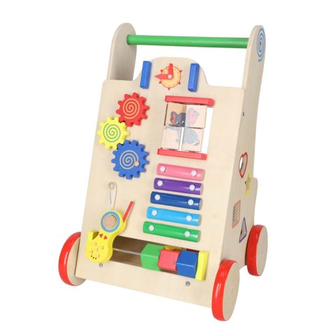 Pchacz dla dziecka chodzik drewniany kostka edukacyjna 6w1