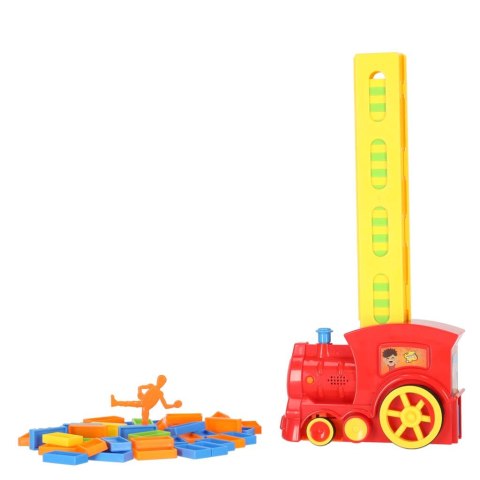 Pociąg Lokomotywa Kolejka Układająca Domino Zabawka na Prezent dla Dzieci