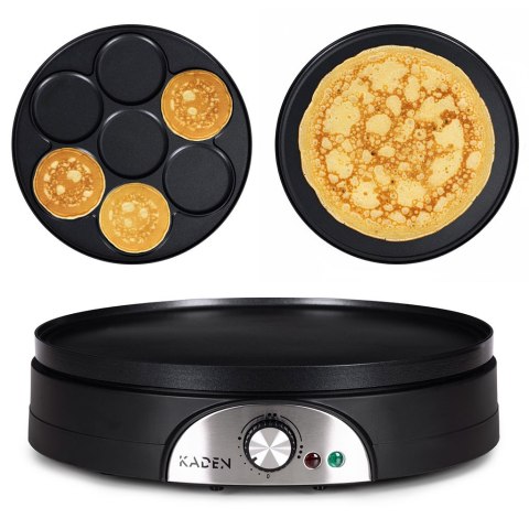 Elektryczna naleśnikarka dwustronna patelnia do naleśników i pankejków nieprzywierająca 1500W KADEN