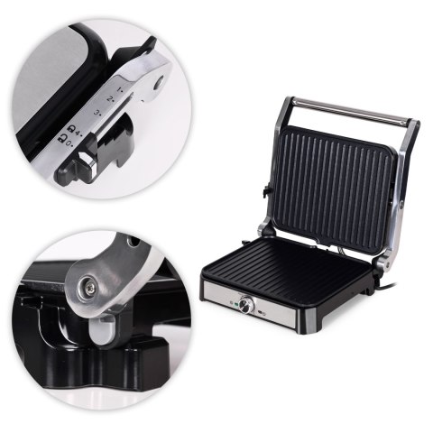 Grill elektryczny kontaktowy ryflowany opiekacz do panini kanapek 2000W KADEN