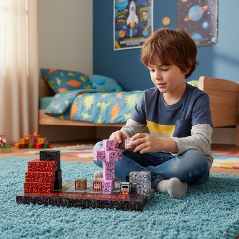 Klocki magnetyczne konstrukcyjne dla dzieci zestaw 160 elementów