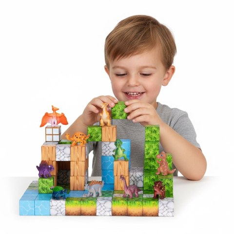 Klocki magnetyczne konstrukcyjne zestaw dla dzieci 114 elementów sześciany