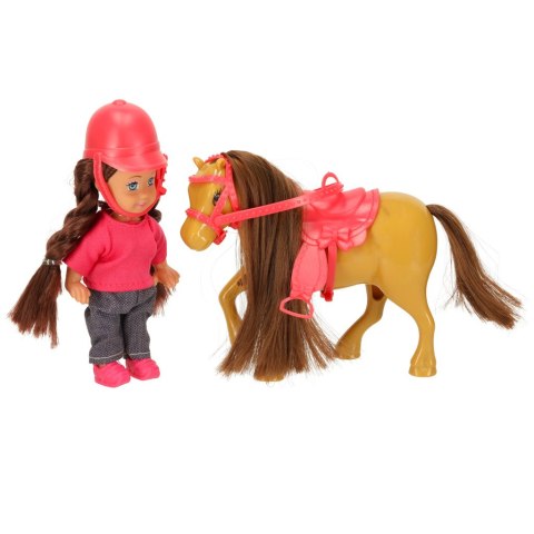 Lalka z konikiem kucykiem dziewczynka zestaw 5 elementów