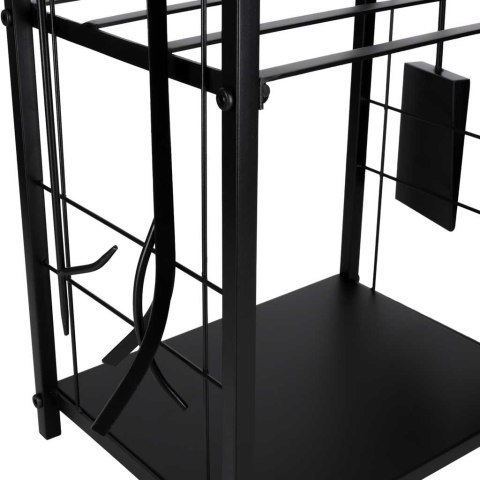 Stojak na drewno kominkowe regał metalowy akcesoria do kominka