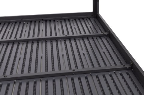 Stół ogrodowy 6-osobowy 156x78 cm polywood meble na taras szary