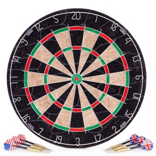 Tarcza do darta gry w rzutki lotki tablica sizalowa 46 cm zestaw 6 rzutek