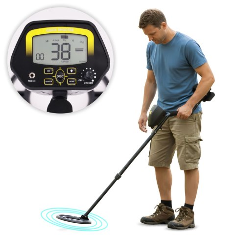 Wykrywacz metali detektor 3 tryby do poszukiwań złota srebra monet LCD