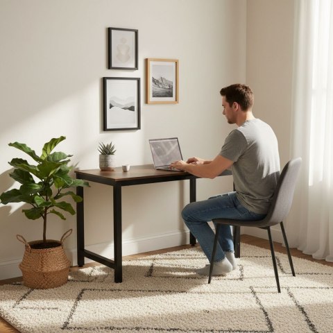 Biurko komputerowe szkolne stół 120x60 cm ciemny orzech ModernHome