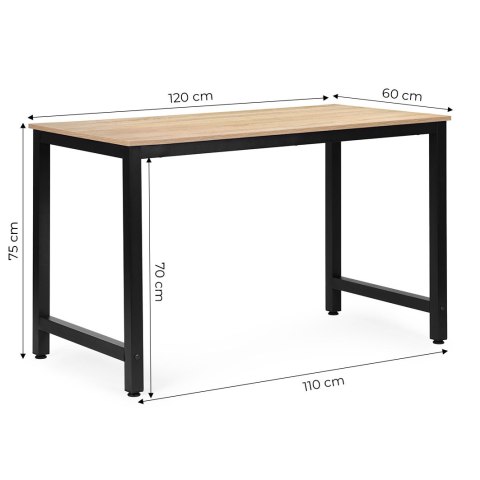 Biurko komputerowe szkolne stół 120x60 cm jasny dąb ModernHome