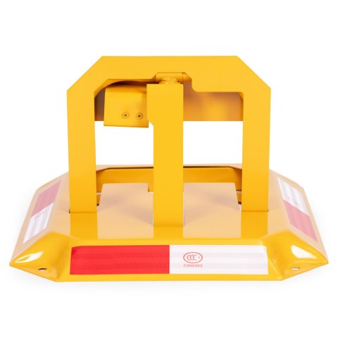 Blokada parkingowa składana zapora 30 cm na klucz z odblaskowymi pasami