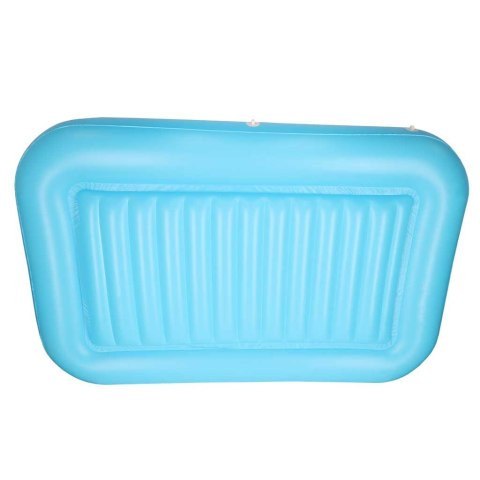 Materac dmuchany do pływania, leżak do opalania z poduszką niebieski