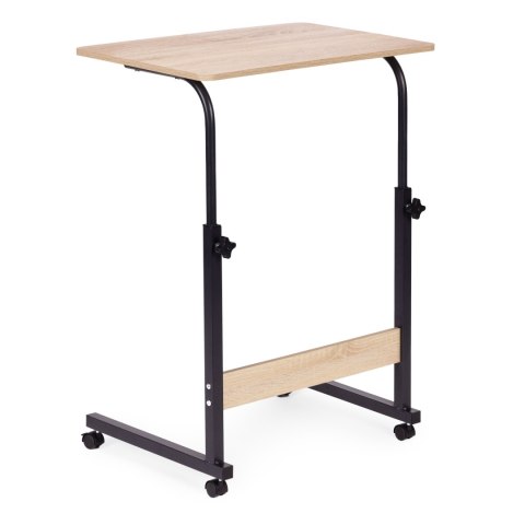 Mobilny stolik pod laptopa biurko dostawiane do fotela jasny dąb ModernHome