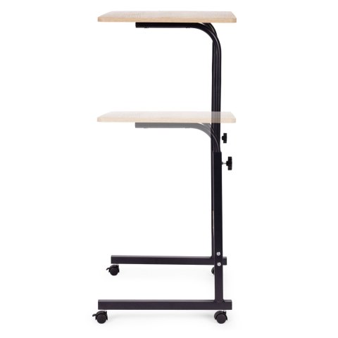 Mobilny stolik pod laptopa biurko dostawiane do fotela jasny dąb ModernHome